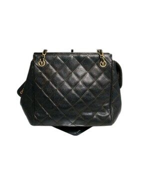 Chanel Caviar Leather Quilted Chain Tote